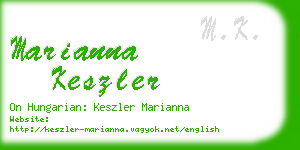 marianna keszler business card